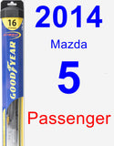Passenger Wiper Blade for 2014 Mazda 5 - Hybrid