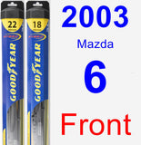 Front Wiper Blade Pack for 2003 Mazda 6 - Hybrid