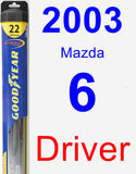 Driver Wiper Blade for 2003 Mazda 6 - Hybrid