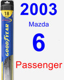 Passenger Wiper Blade for 2003 Mazda 6 - Hybrid