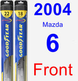 Front Wiper Blade Pack for 2004 Mazda 6 - Hybrid