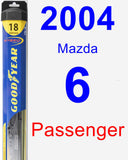 Passenger Wiper Blade for 2004 Mazda 6 - Hybrid