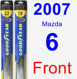 Front Wiper Blade Pack for 2007 Mazda 6 - Hybrid