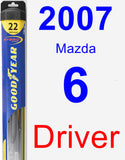 Driver Wiper Blade for 2007 Mazda 6 - Hybrid