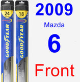 Front Wiper Blade Pack for 2009 Mazda 6 - Hybrid