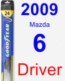 Driver Wiper Blade for 2009 Mazda 6 - Hybrid