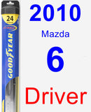 Driver Wiper Blade for 2010 Mazda 6 - Hybrid