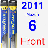Front Wiper Blade Pack for 2011 Mazda 6 - Hybrid
