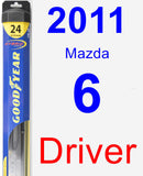 Driver Wiper Blade for 2011 Mazda 6 - Hybrid