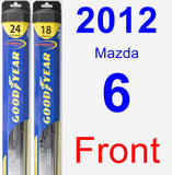 Front Wiper Blade Pack for 2012 Mazda 6 - Hybrid