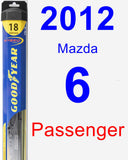 Passenger Wiper Blade for 2012 Mazda 6 - Hybrid