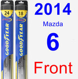 Front Wiper Blade Pack for 2014 Mazda 6 - Hybrid