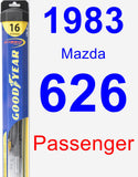 Passenger Wiper Blade for 1983 Mazda 626 - Hybrid