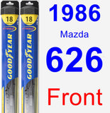 Front Wiper Blade Pack for 1986 Mazda 626 - Hybrid