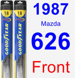 Front Wiper Blade Pack for 1987 Mazda 626 - Hybrid