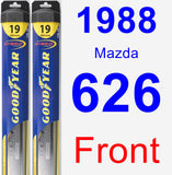 Front Wiper Blade Pack for 1988 Mazda 626 - Hybrid