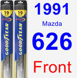Front Wiper Blade Pack for 1991 Mazda 626 - Hybrid