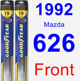 Front Wiper Blade Pack for 1992 Mazda 626 - Hybrid