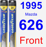 Front Wiper Blade Pack for 1995 Mazda 626 - Hybrid