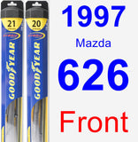 Front Wiper Blade Pack for 1997 Mazda 626 - Hybrid