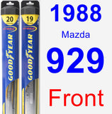 Front Wiper Blade Pack for 1988 Mazda 929 - Hybrid