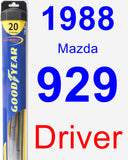 Driver Wiper Blade for 1988 Mazda 929 - Hybrid