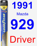 Driver Wiper Blade for 1991 Mazda 929 - Hybrid