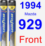 Front Wiper Blade Pack for 1994 Mazda 929 - Hybrid