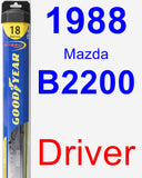 Driver Wiper Blade for 1988 Mazda B2200 - Hybrid