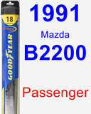 Passenger Wiper Blade for 1991 Mazda B2200 - Hybrid