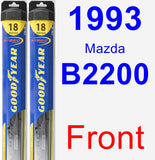 Front Wiper Blade Pack for 1993 Mazda B2200 - Hybrid