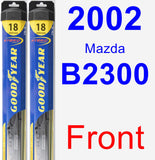 Front Wiper Blade Pack for 2002 Mazda B2300 - Hybrid