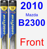 Front Wiper Blade Pack for 2010 Mazda B2300 - Hybrid