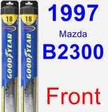 Front Wiper Blade Pack for 1997 Mazda B2300 - Hybrid