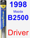 Driver Wiper Blade for 1998 Mazda B2500 - Hybrid