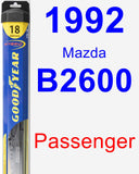 Passenger Wiper Blade for 1992 Mazda B2600 - Hybrid