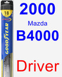 Driver Wiper Blade for 2000 Mazda B4000 - Hybrid