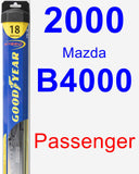 Passenger Wiper Blade for 2000 Mazda B4000 - Hybrid