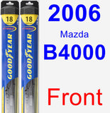 Front Wiper Blade Pack for 2006 Mazda B4000 - Hybrid