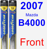 Front Wiper Blade Pack for 2007 Mazda B4000 - Hybrid