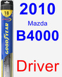 Driver Wiper Blade for 2010 Mazda B4000 - Hybrid