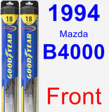 Front Wiper Blade Pack for 1994 Mazda B4000 - Hybrid