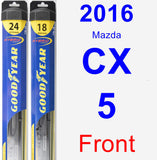 Front Wiper Blade Pack for 2016 Mazda CX-5 - Hybrid