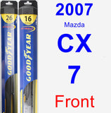 Front Wiper Blade Pack for 2007 Mazda CX-7 - Hybrid