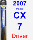 Driver Wiper Blade for 2007 Mazda CX-7 - Hybrid