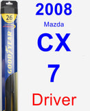 Driver Wiper Blade for 2008 Mazda CX-7 - Hybrid