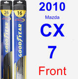 Front Wiper Blade Pack for 2010 Mazda CX-7 - Hybrid