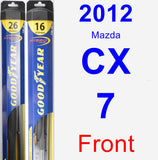 Front Wiper Blade Pack for 2012 Mazda CX-7 - Hybrid