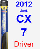 Driver Wiper Blade for 2012 Mazda CX-7 - Hybrid