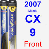 Front Wiper Blade Pack for 2007 Mazda CX-9 - Hybrid